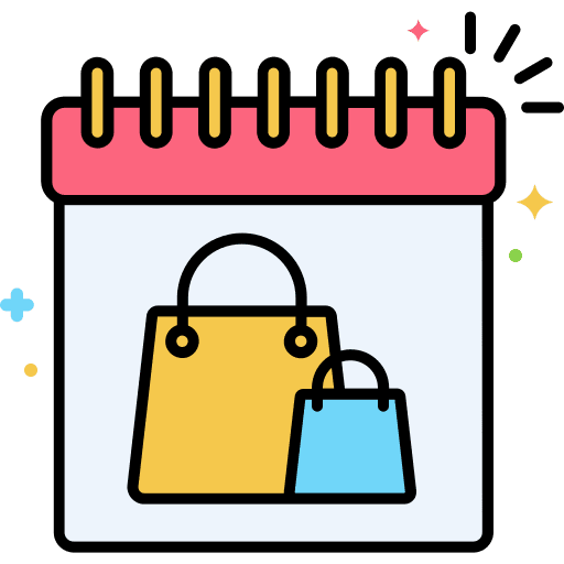 Calendar date time and date black friday icon