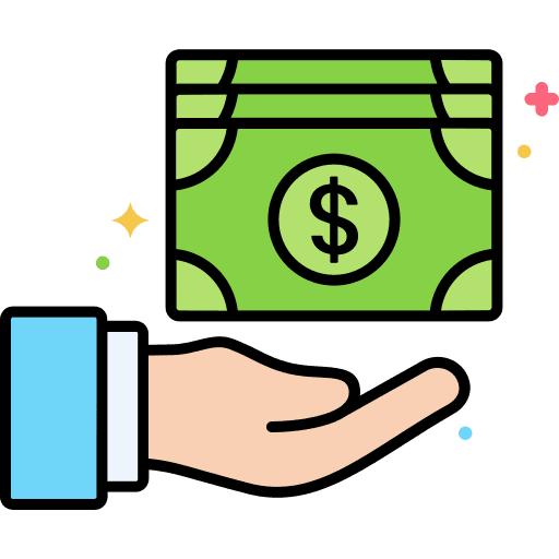 Cash money cash payment icon