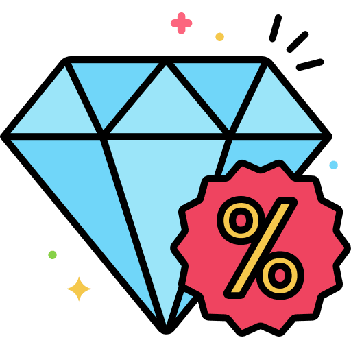 Diamond fashion wealth jewel icon