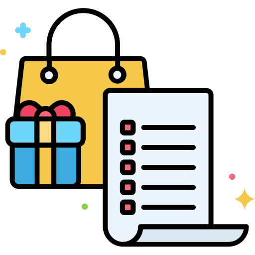 List birthday and party letter paper icon