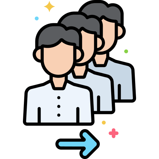 People line queue man icon