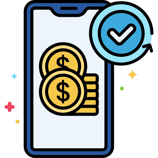 Smartphone refund commerce smartphone icon