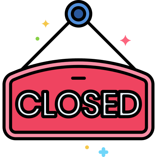 Closed sign commerce closed sign shop icon