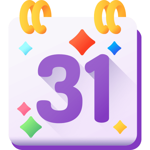 Calendar time 31 calendar icon