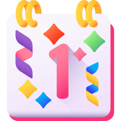 Calendar time and date day new year icon