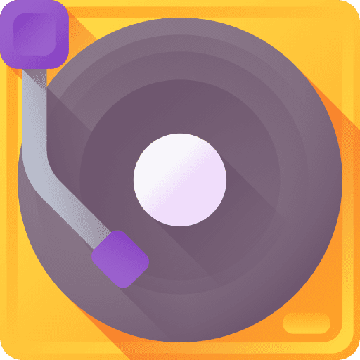 Vynil dj vynil music and multimedia icon