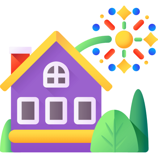 Fireworks celebration new year city icon