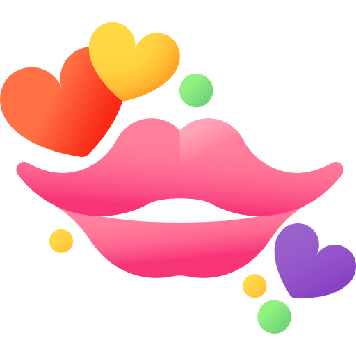 Kiss kiss romance lips icon