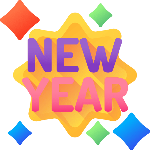New year fun new year holiday icon