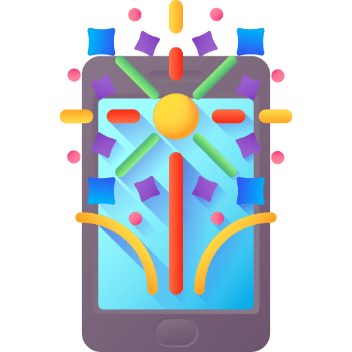 New year new year birthday and party smartphone icon