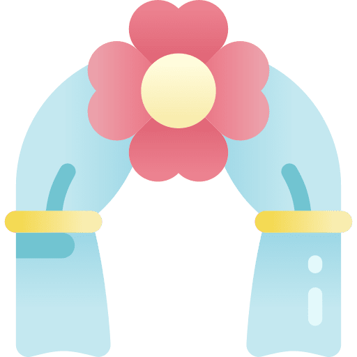 Arch celebration decoration love icon