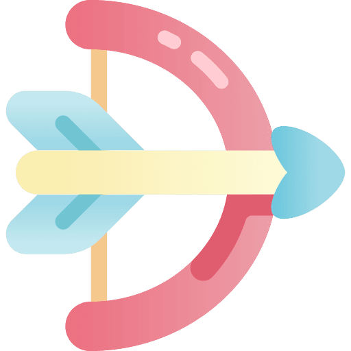 Cupid arrow bow love love and romance icon