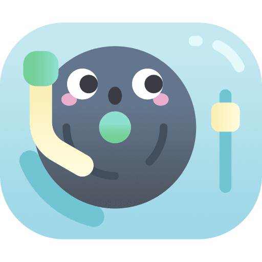 Dj love and romance vynil machine icon