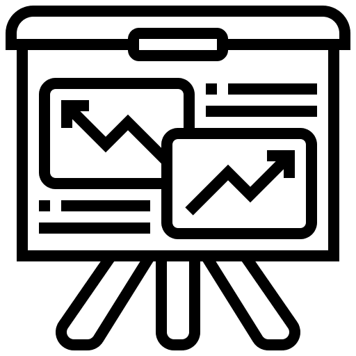 Analytics business and finance analytics chart icon