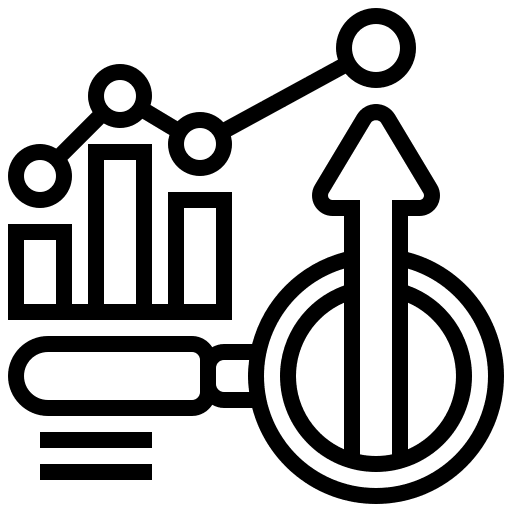 Data business and finance analytics data analytics icon