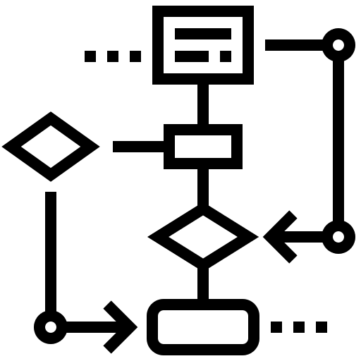 Flow chart business and finance flow schema icon