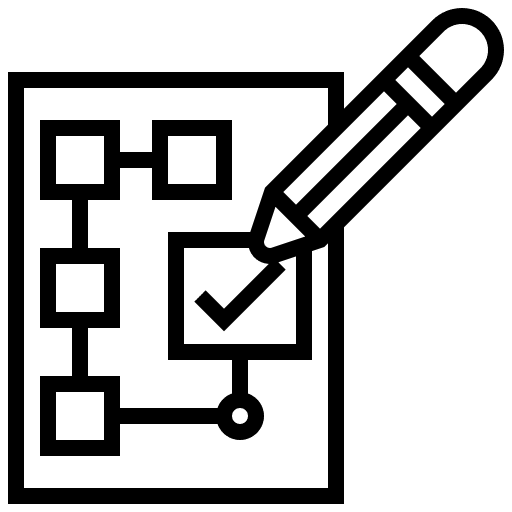 Planning operations process planning icon