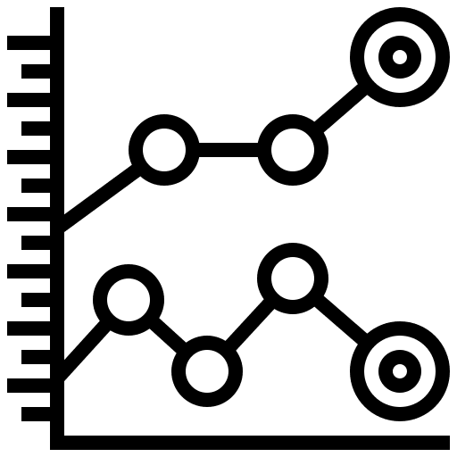Chart growth business and finance report icon