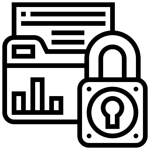 Confidential secure password restricted icon