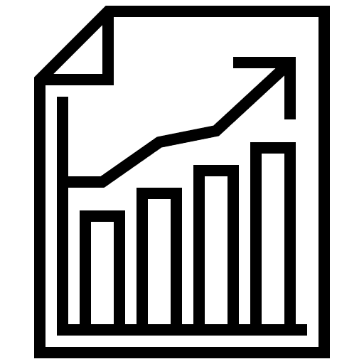 Graph growth predict graph icon