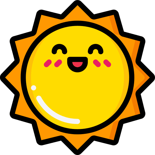 Sunny weather summer meteorology icon