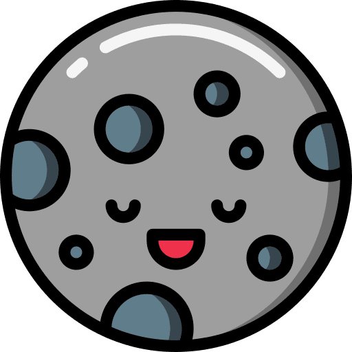 Full moon smile smiley astronomy icon