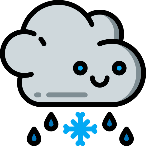 Sleet cloud climate snow icon