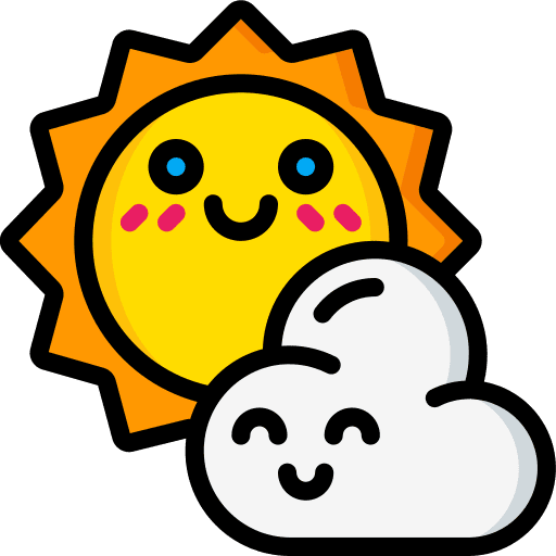 Sunny sunny weather cloud icon