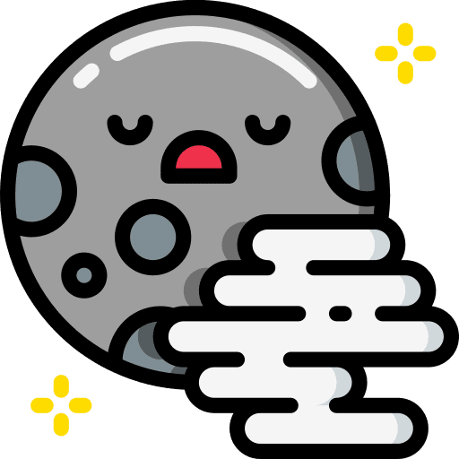 Full moon fog lunar foggy icon