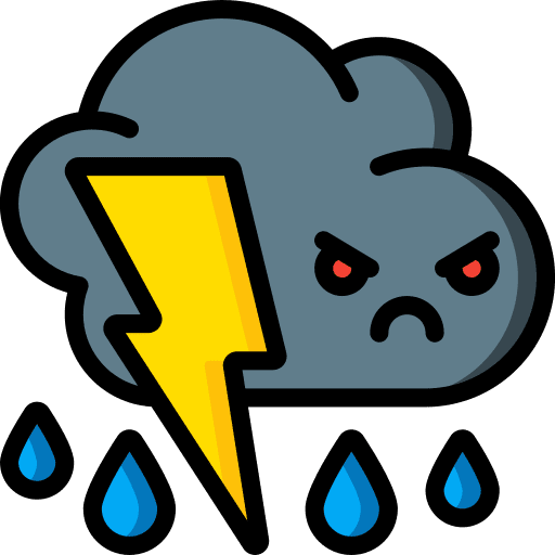 Thunder thunder cloudy cloud icon