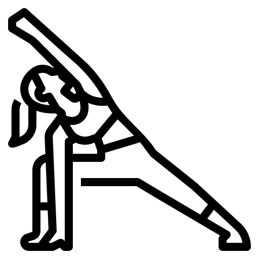 Extended extended fitness woman icon