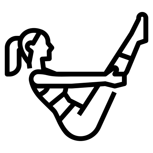 Boat pose body excercise icon