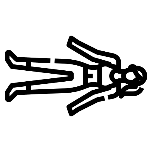 Corpse yoga pose body icon