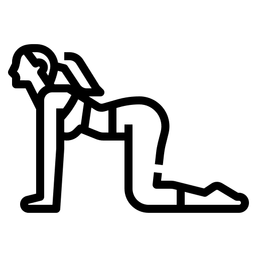 Cow pose yoga excercise icon