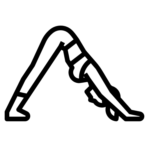 Downward excercise downward body icon