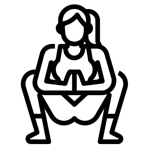 Garland pose woman body icon