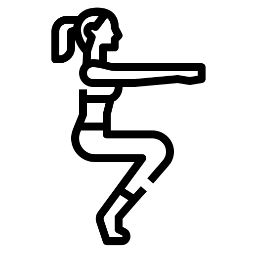 Awkward aerobic pose wellness icon