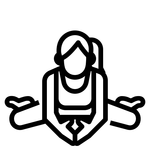 Frog excercise yoga woman icon