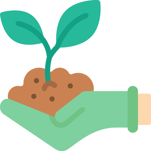 Plant sprout hand growth icon