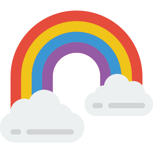 Rainbow weather cloud atmospheric icon