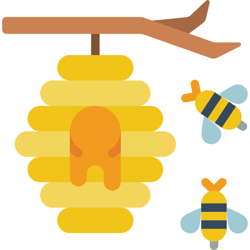 Beehive farming bee nature icon