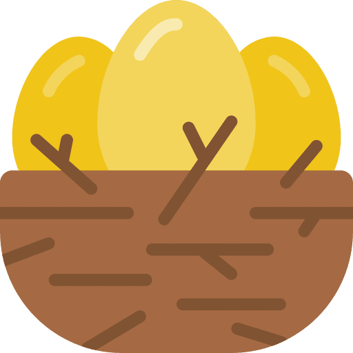 Eggs eggs food and restaurant nest icon
