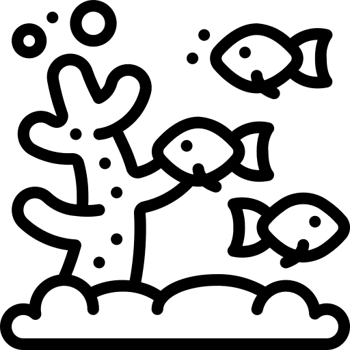 Reef marine ocean plant icon