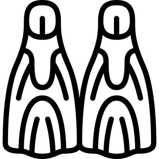 Flippers diving flippers fin icon