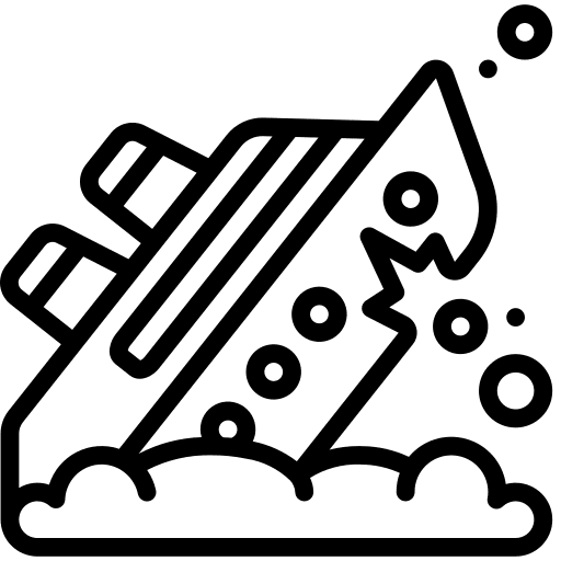 Shipwreck snorkeling ship snorkel icon