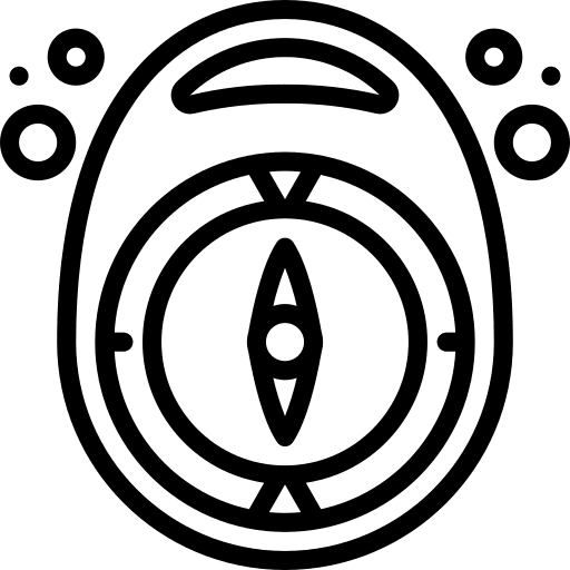 Compass scuba diving maps and location scuba dive icon