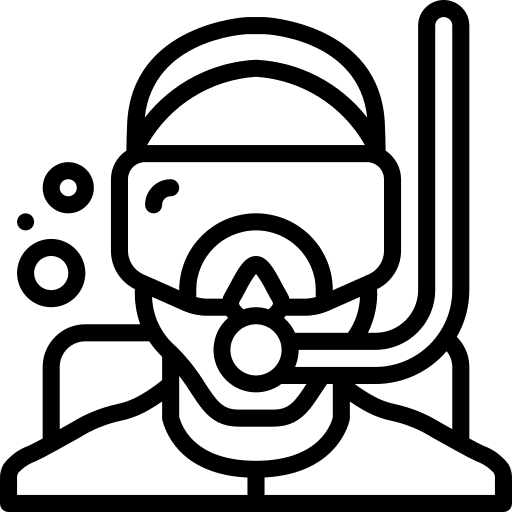 Diver character people occupation icon