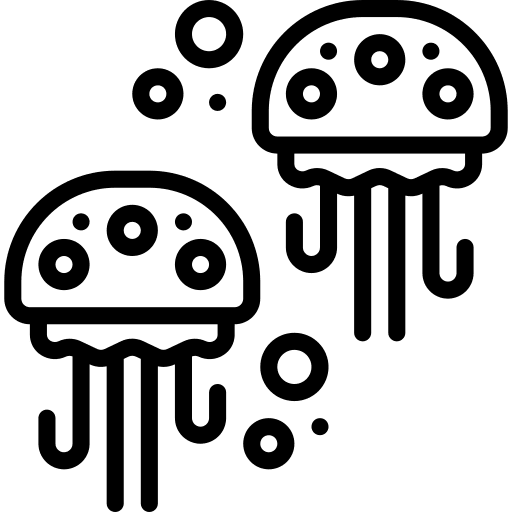 Jellyfish nature animal aquarium icon