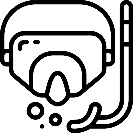 Snorkel sea diving mask snorkel icon