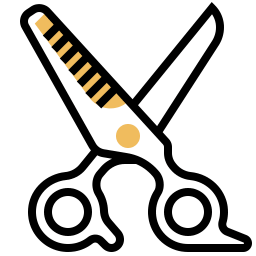 Scissors cut beauty hairdresser icon